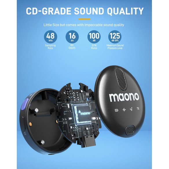 MAONO WM-620 Micrófono Inalámbrico Levalier para Movil