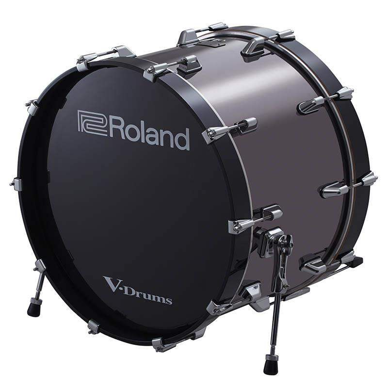 Pad de Bombo Roland KD-220 de 22" para batería electrónica con la apariencia de un bombo acústico.