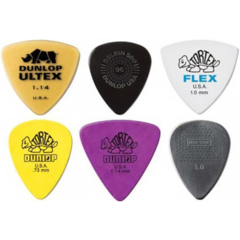 Dunlop PVP-117 Bolsa 6 Púas variadas para Bajo