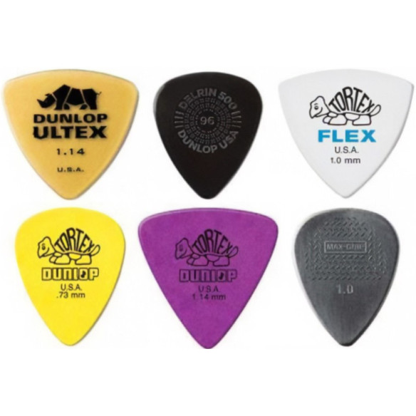 Dunlop PVP-117 Bolsa 6 Púas variadas para Bajo
