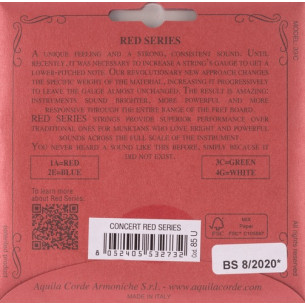 Aquila 85U Juego Ukelele Concert Red Series 2