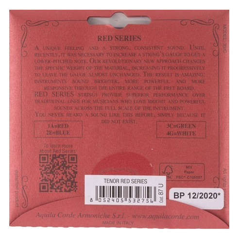 Aquila 87U  Juego Ukelele Tenor Red Series