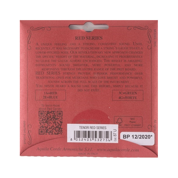 Aquila 87U  Juego Ukelele Tenor Red Series