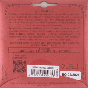 Aquila 89U Juego Ukelele Barítono Red Series 2
