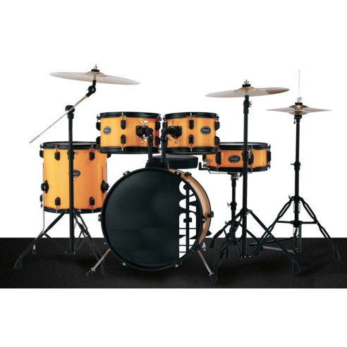 Jinbao JBP2201BYL Batería Bombo 18" Amarilla con herrajes, platos y sillín