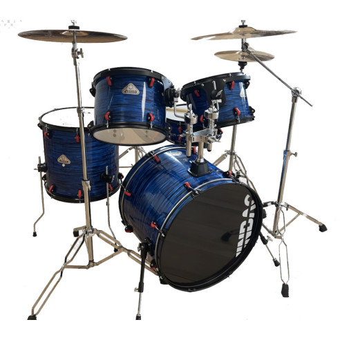 Jinbao VM18BL Batería Bombo 22" Azul nacarado con herrajes y sillín