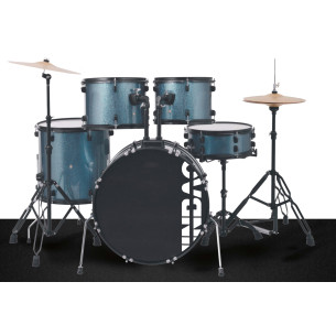 Jinbao JBP1601BL Batería Bombo 22" Azul con herrajes, platos y sillín