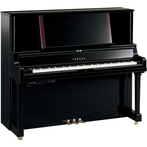 YAMAHA, YUS5SH3 PE Piano Acústico Vertical Silent, Altura 131 cms,acabado Polish Ebony