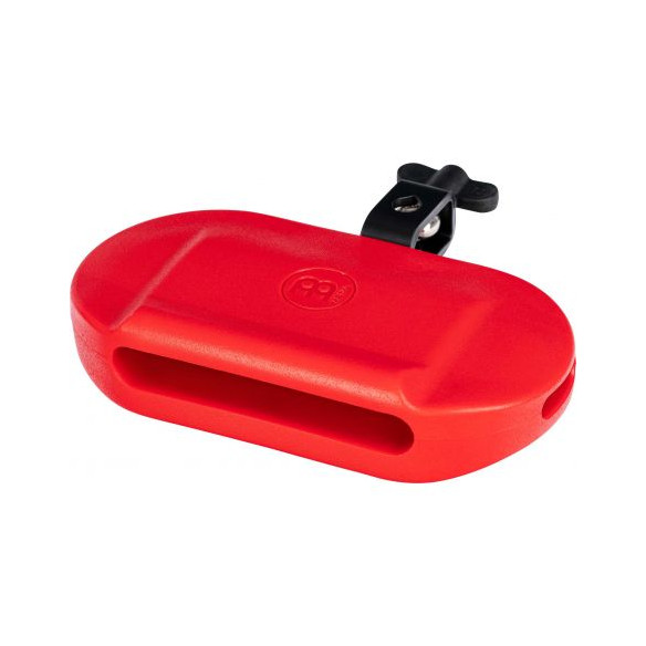 Block de percusión Meinl MPE4R de tono bajo y color rojo.