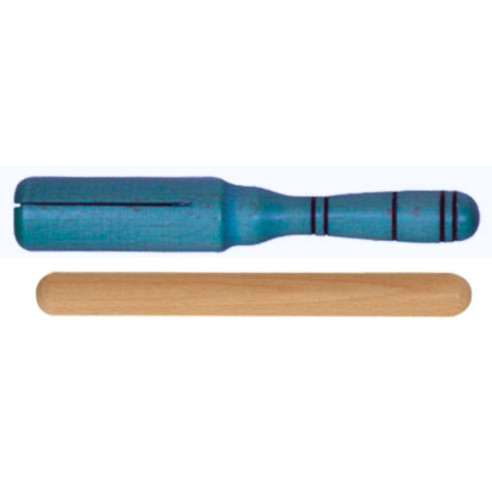 Goldon 33148 Güiro Tipo Agogo Madera Azul