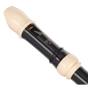 Flauta Soprano Zen-on Stanesby 150-BN, con digitación barroca, en plástico.