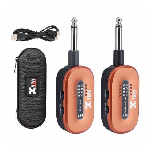 Xvive A58 Sistema Inalámbrico para guitarra, naranja