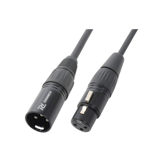 CX35-3 Macho XLR- Hembra XLR, negro, 3m