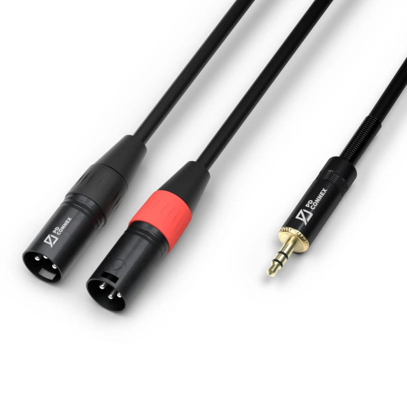 CX70-1 Cable 2x XLR Macho - 3.5mm Estereo 1.5m