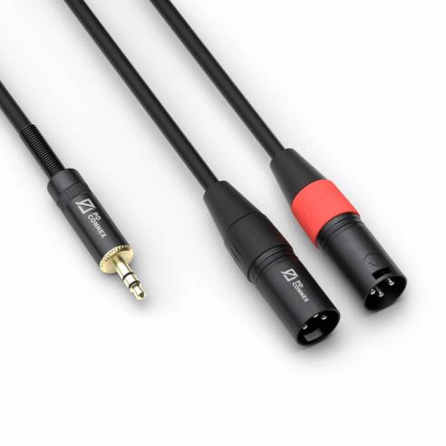 CX70-6 Cable 2x XLR Macho - 3.5mm Estereo 6.0m