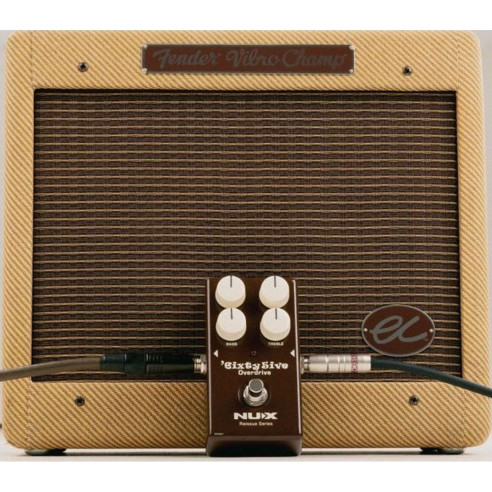 NUX 6ixty5ive Pedal Overdrive Imitación Amplificadores Fender de los 60´s