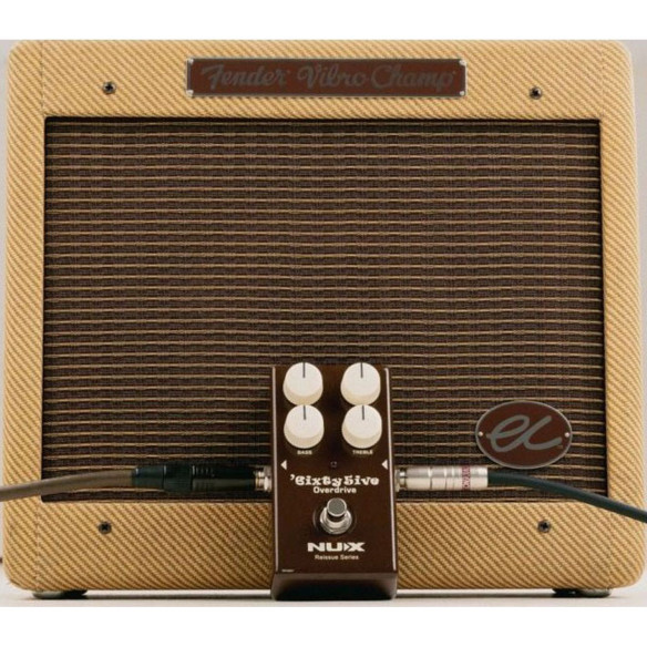 NUX 6ixty5ive Pedal Overdrive Imitación Amplificadores Fender de los 60´s