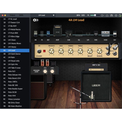 NUX TRIDENT NME-5 Pedalera de Modelado para Guitarra