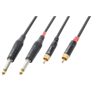 CX74-6 2x Jack mono 6,3mm - 2x Macho RCA 6m