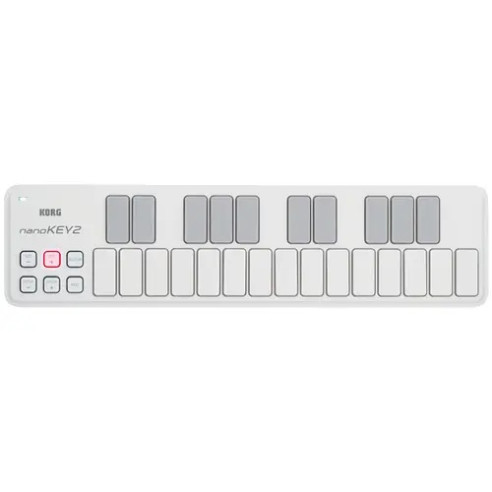 Controlador Korg Nanokey 2 White USB de 25 teclas sensibles al tacto.