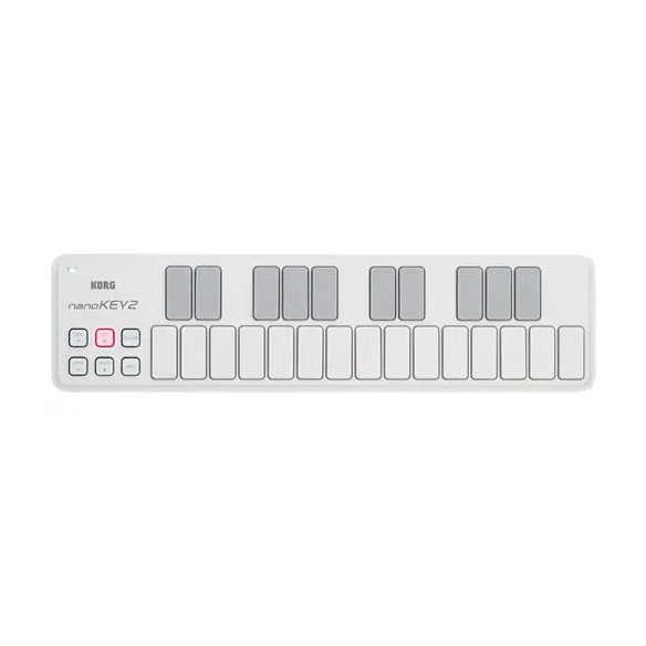 Controlador Korg Nanokey 2 White USB de 25 teclas sensibles al tacto.