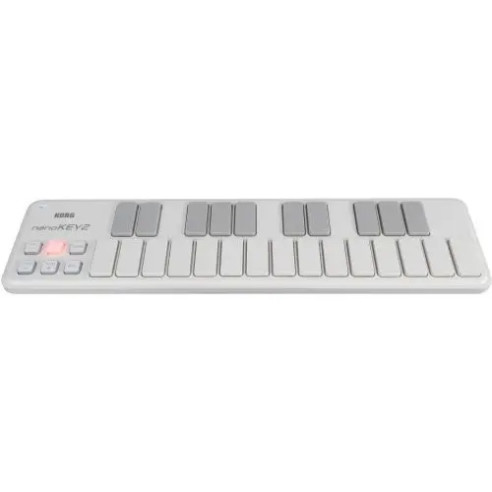 Controlador Korg Nanokey 2 White USB de 25 teclas sensibles al tacto.