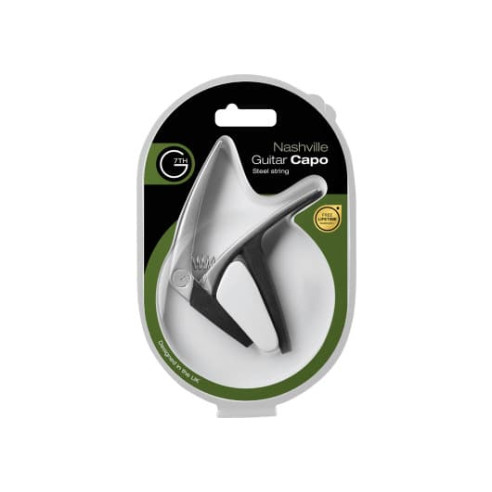 Cejilla Nashville para Acústica 6 Cuerdas Plateada