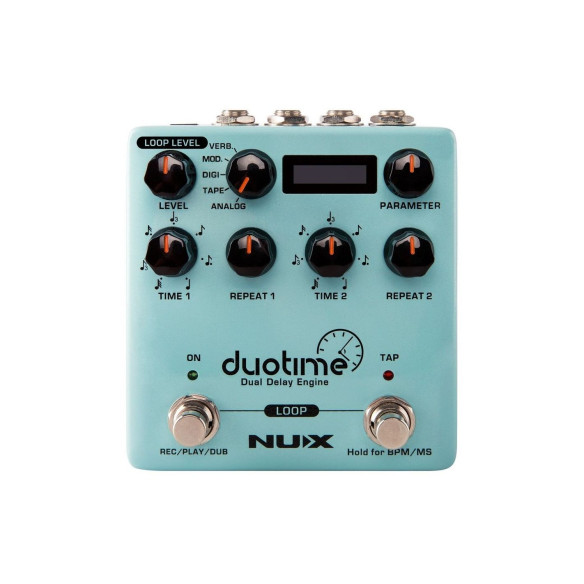 Nux NDD-6 DUOTIME DUAL DELAY  Pedal Guitarra Delay Stereo
