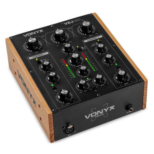 Vonyx VDJ250 Mezclador de 2 Canales con faders rotativos