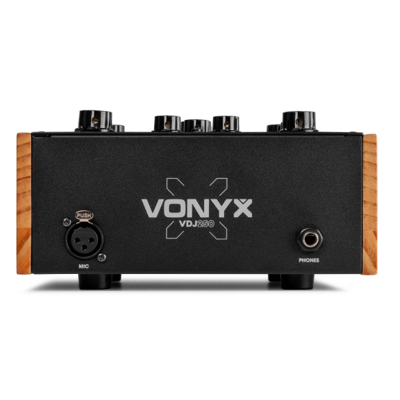 Vonyx VDJ250 Mezclador de 2 Canales con faders rotativos