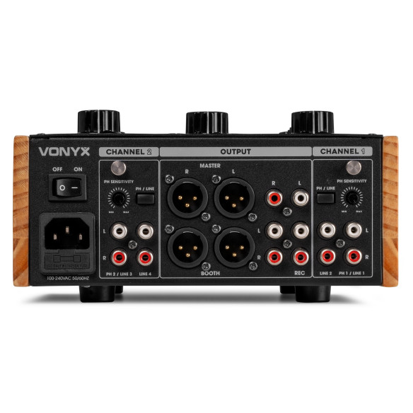 Vonyx VDJ250 Mezclador de 2 Canales con faders rotativos