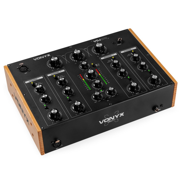 Vonyx VDJ270 Mezclador de 4 canales con Faders rotativos