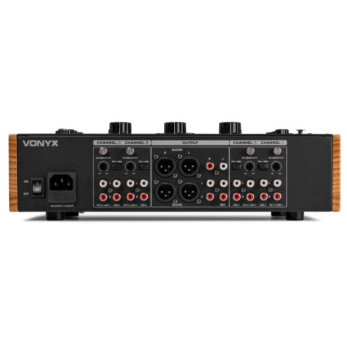 Vonyx VDJ270 Mezclador de 4 canales con Faders rotativos