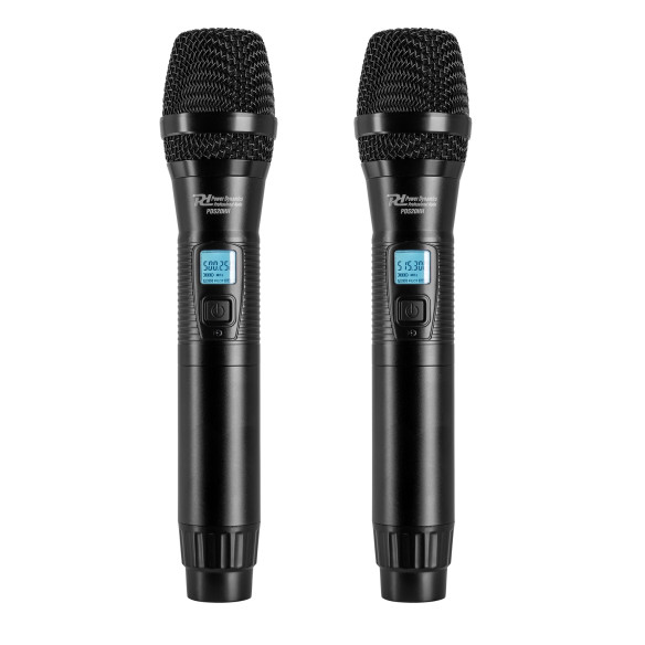 Power Dynamics PD522 Set de 2 Micros Inalámbricos de Mano UHF