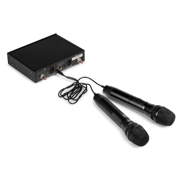 Power Dynamics PD522 Set de 2 Micros Inalámbricos de Mano UHF