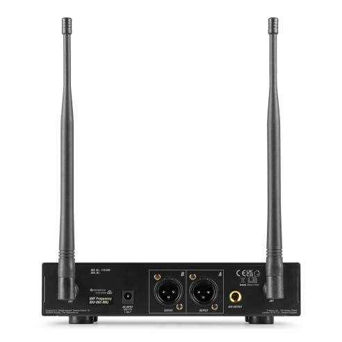 Power Dynamics PD220 Set de 2 Micros Inalámbricos de Mano UHF True Diversity