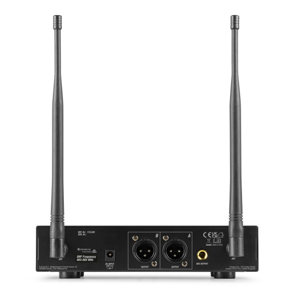 Power Dynamics PD220 Set de 2 Micros Inalámbricos de Mano UHF True Diversity
