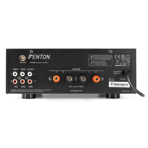 Fentom AV430B AMP Amplificador Hifi  2x300W. Negro