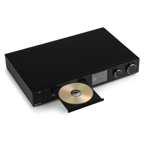 Audizio BOLZANO Bolzano Receptor de Internet con Amplificador, DAB y reproductor CD,  Negro