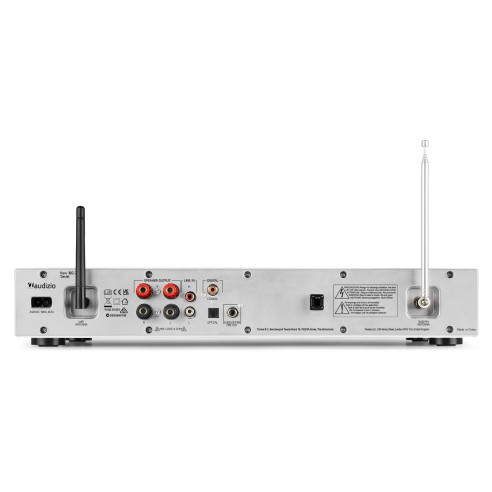 Audizio BOLZANO Receptor de Internet con Amplicador, DAB y reproductor CD Aluminio