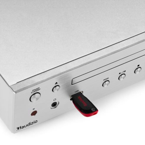 Audizio BOLZANO Receptor de Internet con Amplicador, DAB y reproductor CD Aluminio