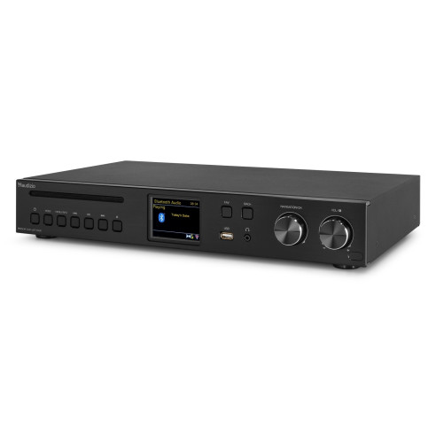 Audizio BRESCIA  Receptor de Internet con Amplificador, DAB y reproductor CD Negro