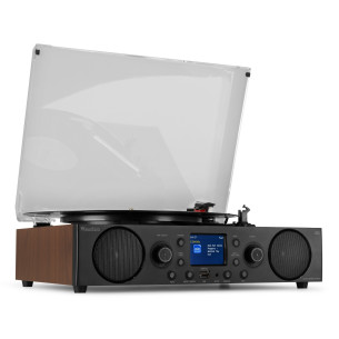 Audizio TULSA Equipo de sonido Hifi con giradiscos DAB Radio