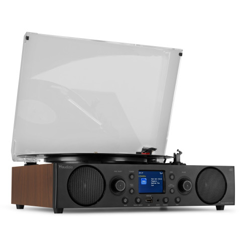 Audizio TULSA Equipo de sonido Hifi con giradiscos DAB Radio