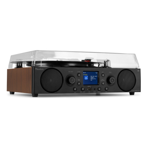 Audizio TULSA Equipo de sonido Hifi con giradiscos DAB Radio