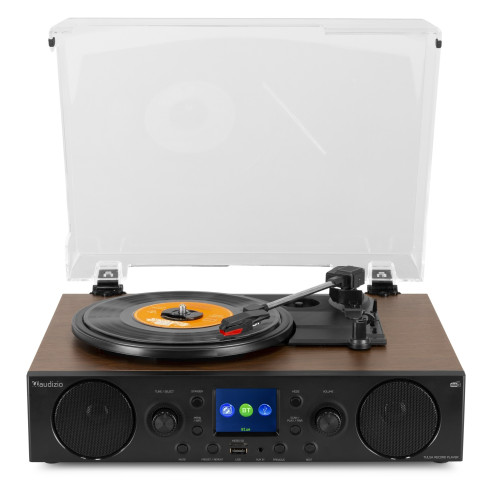 Audizio TULSA Equipo de sonido Hifi con giradiscos DAB Radio