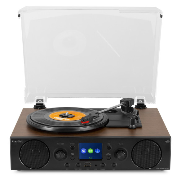 Audizio TULSA Equipo de sonido Hifi con giradiscos DAB Radio