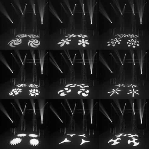 Beamz IGNITE180S Cabeza Movil Spot LED, Potente Led Blanco de 180 W