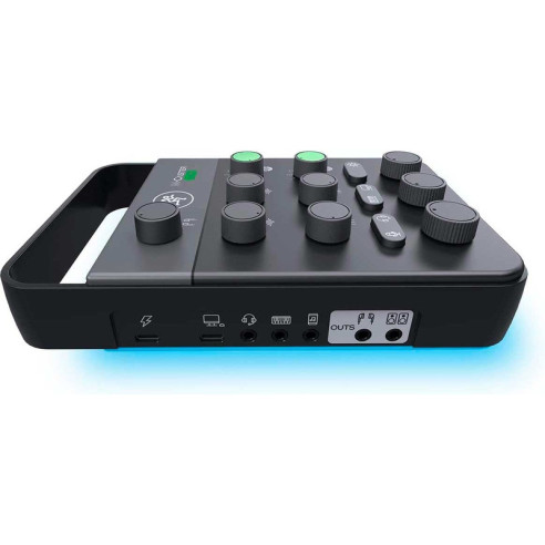 Mezclador Mackie para Streaming M Caster Live, diseñado específicamente para su uso con móviles, tablets y cámaras.