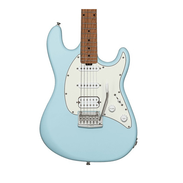 comprar Guitarra Eléctrica STERLING by MUSICMAN CUTLASS CT50 HSS M/M TREMOLO, Tipo Strato, en color Daphne Blue Satin.